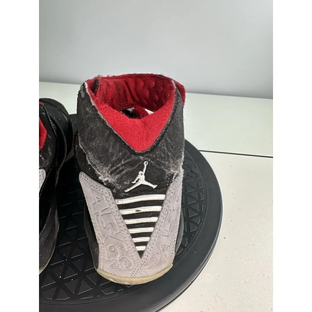 Size 5Y Air Jordan 20 OG GS Stealth 2005 Black Red 310456-001
